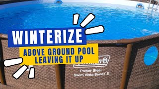 How to Winterize Above Ground Pool Leaving it Up