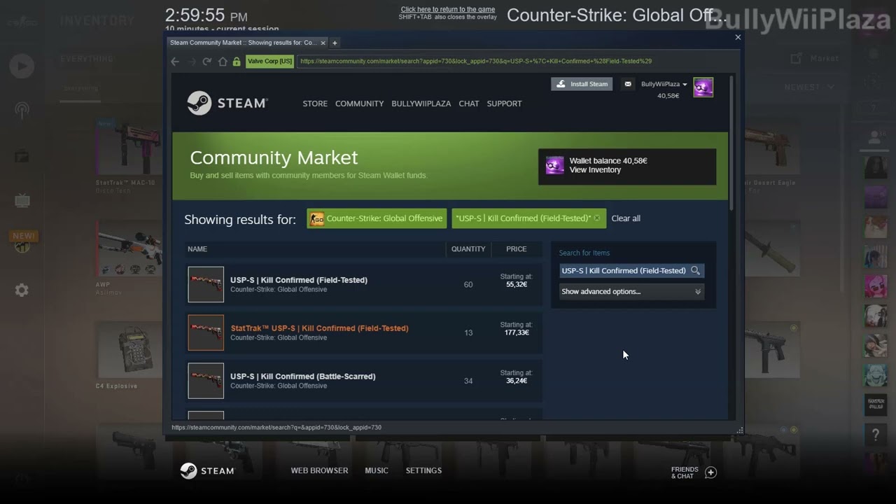 How to buy skins in CounterStrike Global Offensive (using Steam