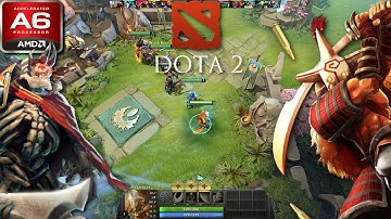 DOTA 2 Gameplay on Low End Laptop (AMD A6, Radeon R4 Graphics)
