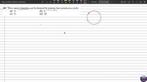 XIP&COQ050 _ How many triangles can be formed by joining four points on a circle