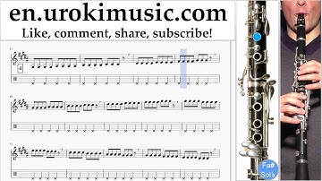 How to Play Clarinet Sia Elastic Heart Part#1 Melody School Learn Class Course Tutorial Sheet