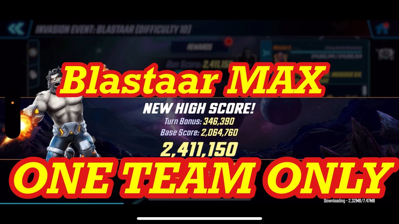 7 Star Blastaar Event Guide with ONLY ONE Team | Blastaar Trials Now | Marvel Strike Force MSF