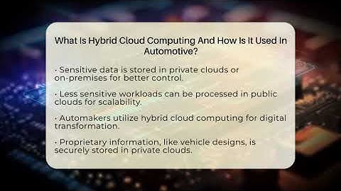 What Is Hybrid Cloud Computing And How Is It Used In Automotive? - Talking Tech Trends