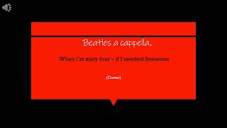 Beatles a cappella - cover