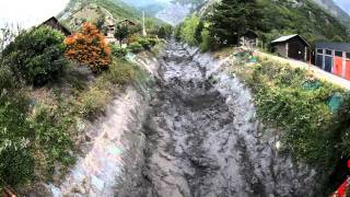 debris flow  22 août 2011  Crue torrentielle à Saint Julien Montdenis