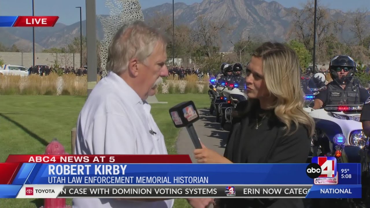 Robert Kirby, Utah Law Enforcement Memorial historian, speaks on fallen Tremonton officers