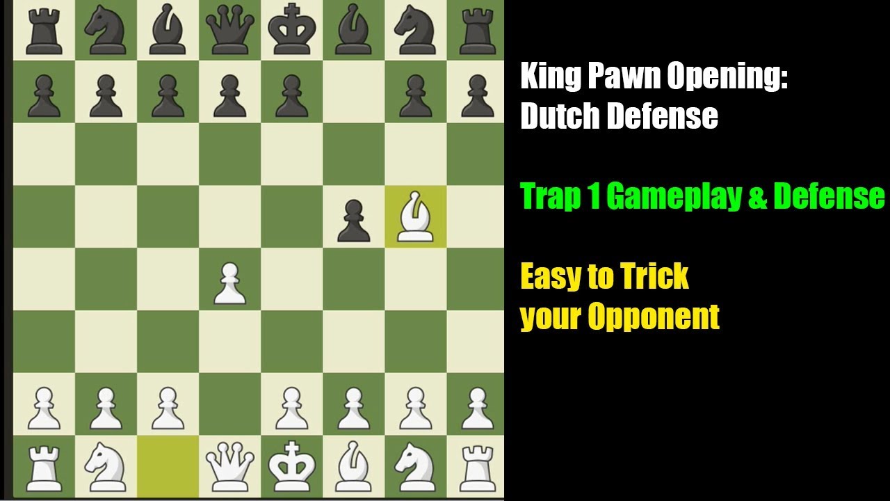 Chess King Pawn OpeningDutch Defense Trap 1 (5 Move Checkmate) YouTube