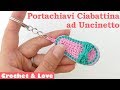 Tutorial portachiavi ciabattina ad uncinetto (sub. English, Español and Français)