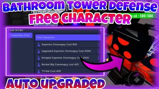 [🔥NEW🔥]📥Roblox script hack bathroom tower defense X📥|free character|Chuk|free character|Lion Kc Lee