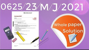 0625/23/M/J/21 Whole paper solution IGCSE Physics paper 23 (May/June 2021) paper 2 Multiple choice