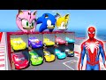 GTA 5 SPIDER-MAN 2, POPPY PLAYTIME, SONIC Join in Epic New Stunt Racing #944