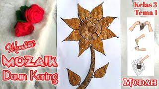 Cara Membuat Mozaik dari Daun Kering