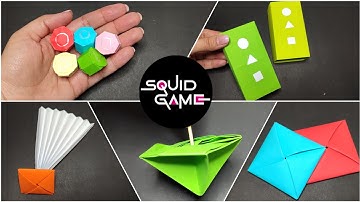 All Squid Game Mini-Games From Paper || How To Make Origami Squid Game