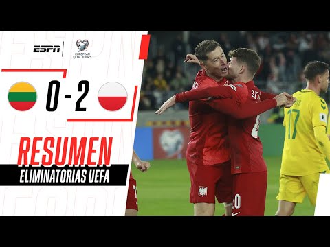 GOL DE TITO LEWANDOWSKI Y TRIUNFAZO POLACO EN EL GRUPO G | Lituania 0-2 Polonia | RESUMEN