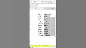 Excel Best Tip for Reverse List using Formula