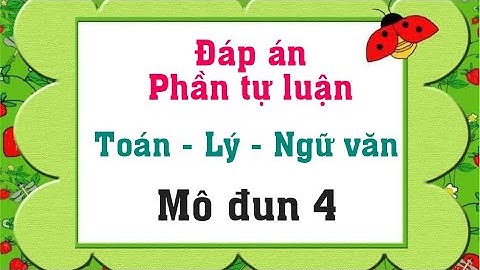 Đáp án phần tự luận mô đun 4 môn Toán - Lý - Ngữ văn THPT