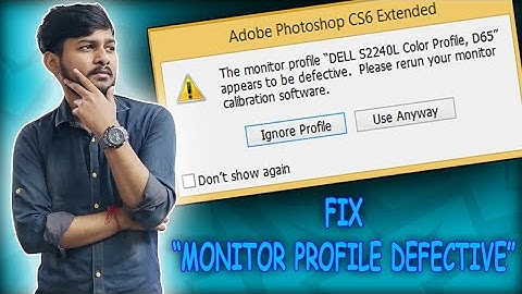 Fix Monitor Profile Appears To Be Defective | Photoshop Error | Fixed | Bonfire Tech