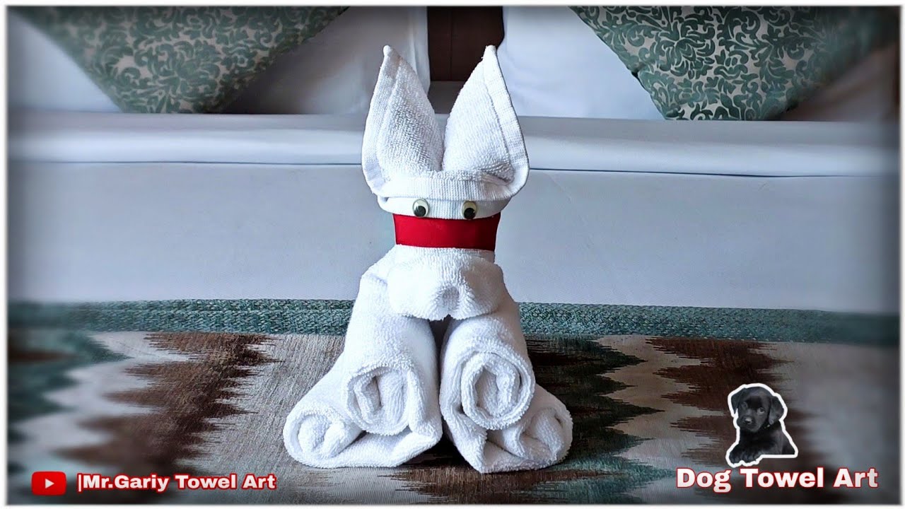 Towel art folding how to make dog towel art how to make towel art