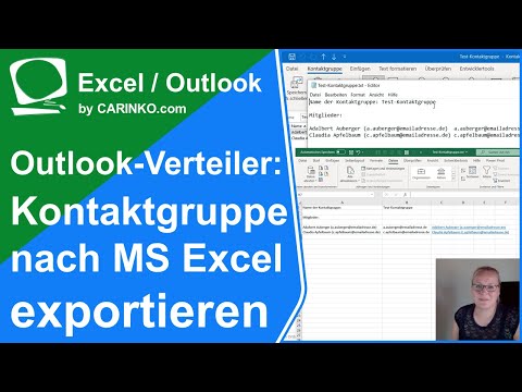 Outlook Kontaktgruppen/Verteilerlisten nach Excel exportieren und Hyperlinks erzeugen - carinko.com