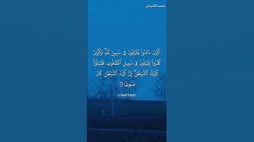 سورة النساء ( آية ٧٦)/ محمد اللحيدان