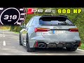 900HP AUDI RS6 C8 | 0-100 100-200 200-300 | POV on AUTOBAHN