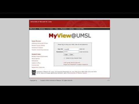 UMSL Online Orientation MyView Tutorial