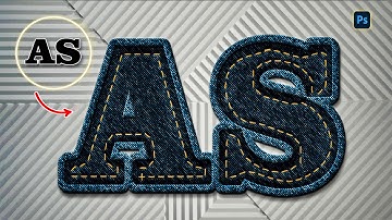 Stitched Jeans Text Effect in Photoshop - Text Effect - Photoshop Tutorial #photoshop #motionupbuzz