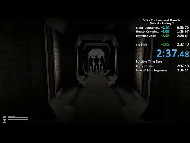 Former World Record} SCP - Containment Breach (Gate A: Ending 1) in  4:55.250 