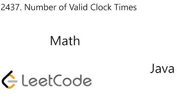 LeetCode 2437 | Number of Valid Clock Times | Math | Java