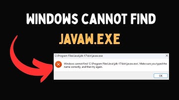 Windows cannot find javaw exe