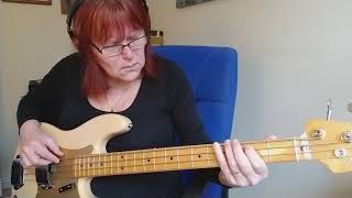 laughter in the rain bass cover