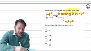Determine a missing operation in a one-step function machine (133c)
