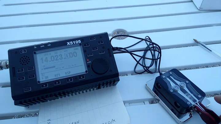 BAMAKEY TP-II Morse Key and Xiegu X5105 (with a small cw bug)