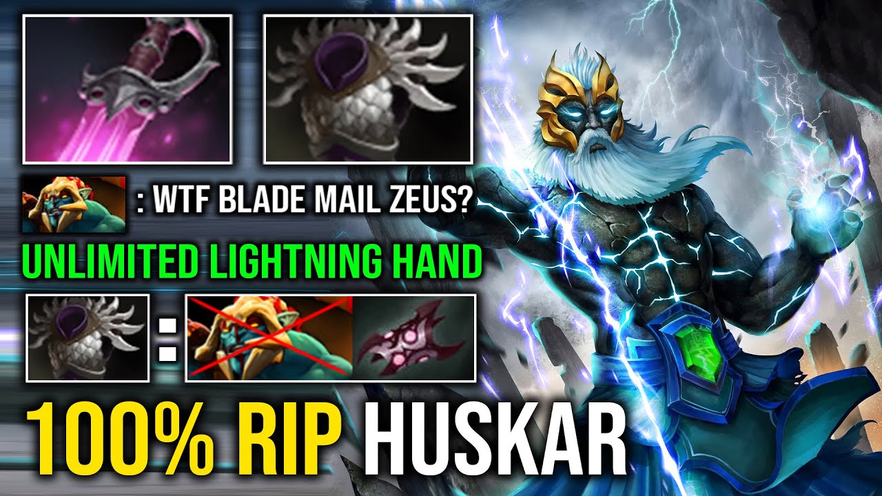 How to Solo Mid Zeus Against Huskar with Blade Mail Khanda Create Unlimited Lightning Hands Dota 2