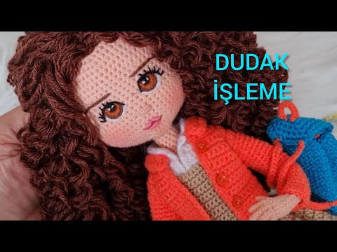 AMİGURUMİ BEBEKTE DUDAK  İŞLEMESİ