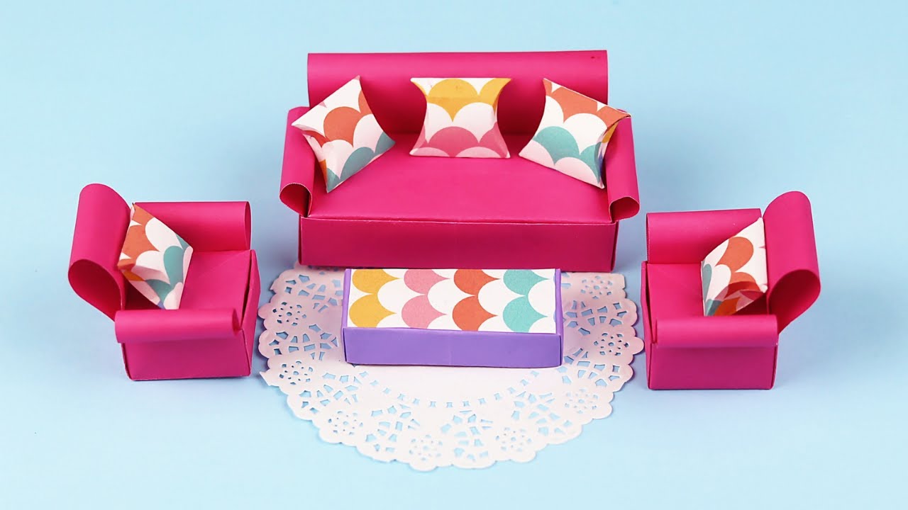 How To Make Mini Mini Sofa, Easy Craft Ideas