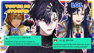 Lucien is drunk and he can't read so everyone trolls him even more