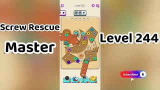 Screw Rescue Master Level 244 Walkthrough 🔩🧩 | Go Answer