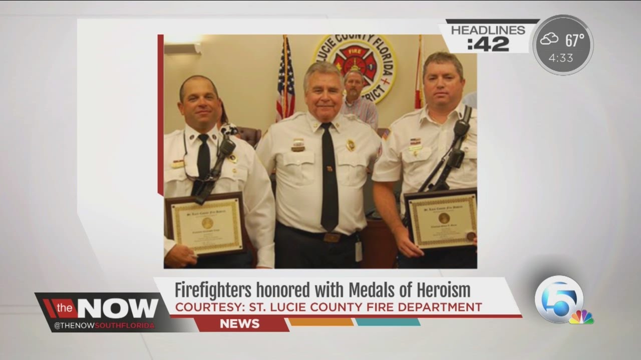 Firefighters honored with Medals of Heroism - YouTube