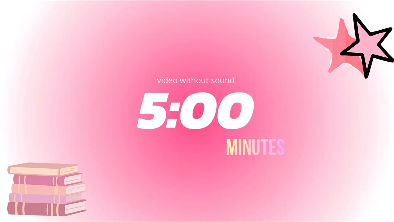 5 minutes count down timer | study and relax 📚🧘‍♀️