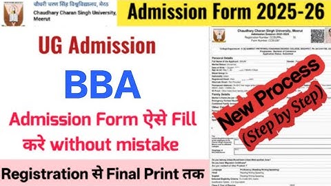 CCS University BBA Admission Form 2025 | CCSU BBA Registration Form Kaise Bhare | CCSU BBA Form 2025