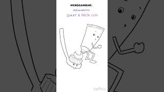 Menggambar persahabatan sikat & pasta gigi #art #menggambar #drawing