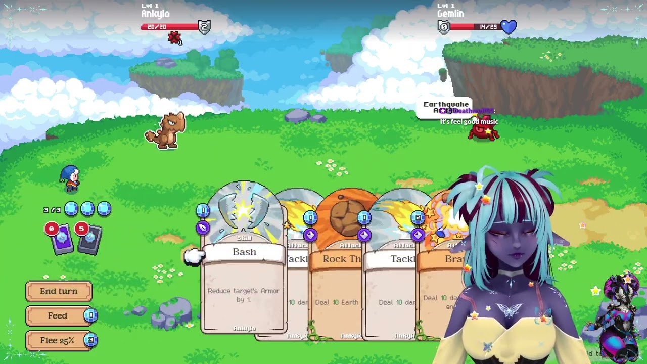 (Moonstone Island) i love this adorable game! is deckbuilding, creature collecting pre good game lol