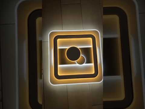 Сучасна стельова LED люстра з пультом Linisoln 110W до 20 м² колір Білий 9516/500S WH, видео 1