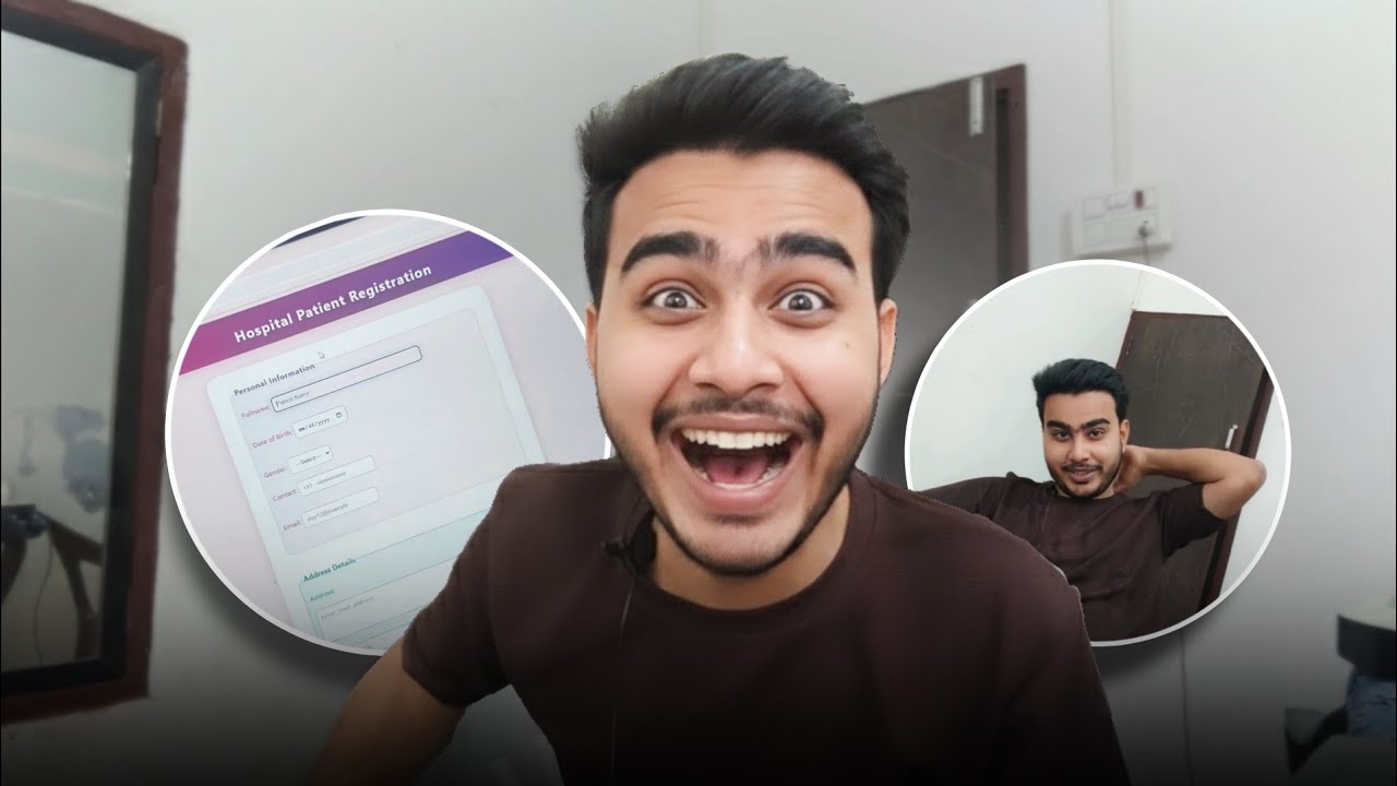 I made Hospital Registration form Website Using HTML CSS 