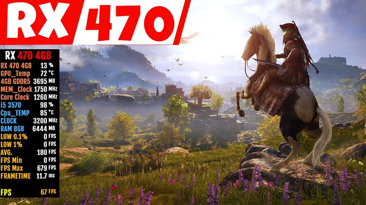 Assassin Creed Odyssey - RX 470 4gb - i5 3570 - 1080p