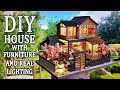 Mini cherry courtyard house  diy miniature dollhouse kit