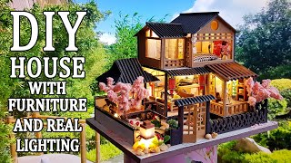 Mini Cherry courtyard house - DIY Miniature dollhouse kit