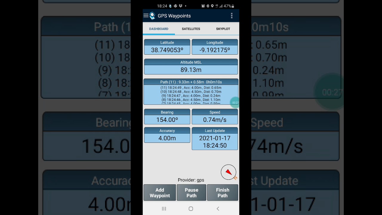 GPS Waypoints with background location for tracking automatically an activity