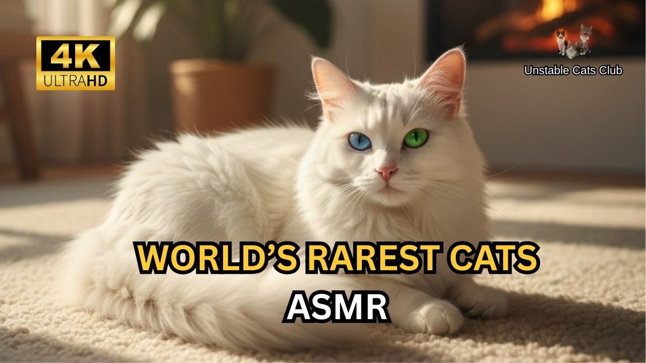 Relax With World's Rare Cats | 2 Hours 4K ASMR Ambience.